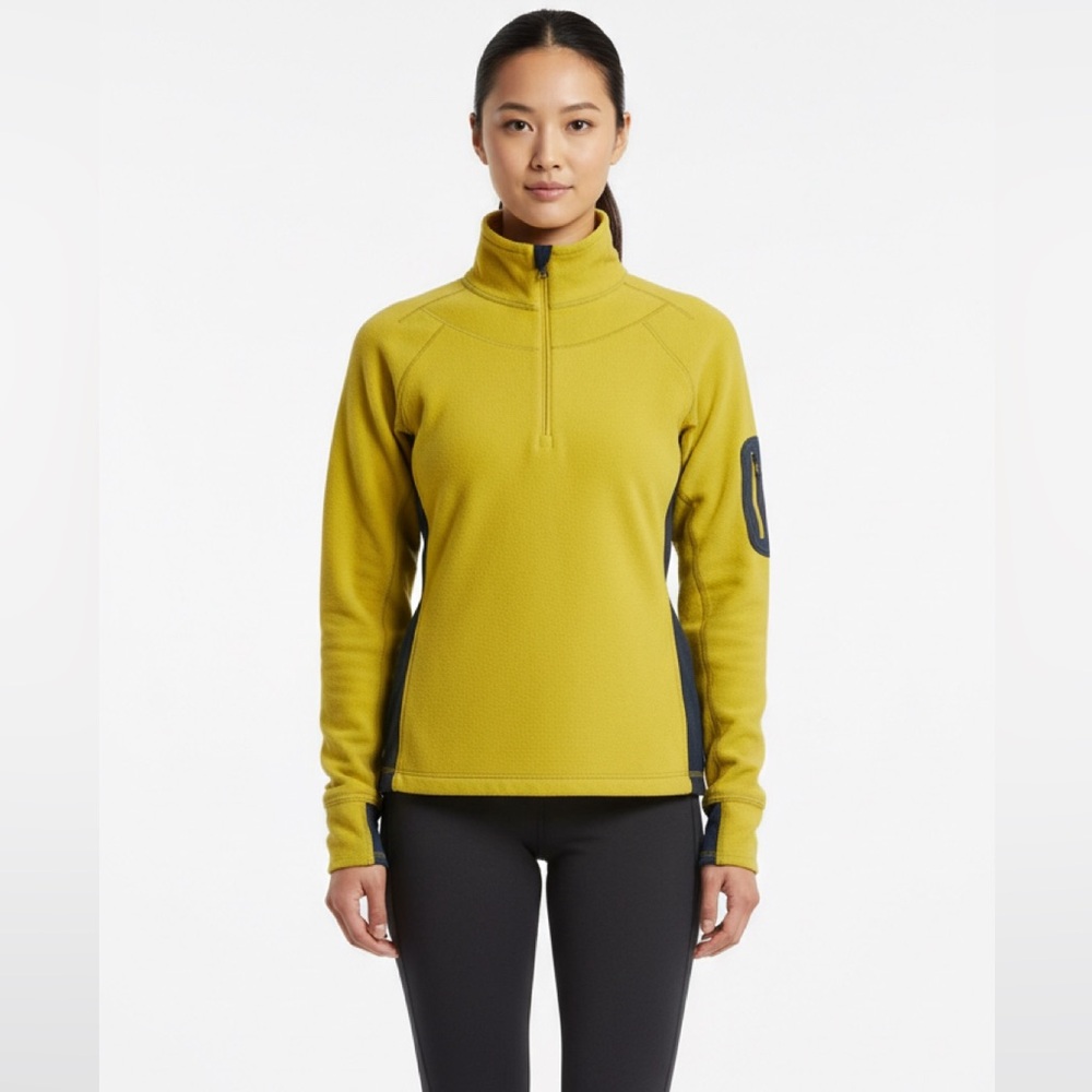 Title Nine Quarter-Zip Pullover Woman’s Large Thick Thumbholes Zipper Pocket
